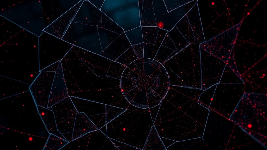 Fragmented digital patterns representing AI adoption chaos