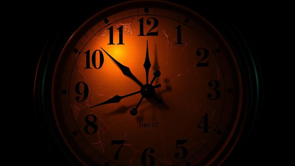 Frozen antique clock representing stagnant reporting