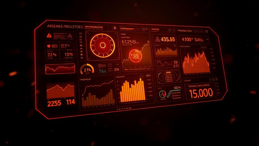 Glowing real-time dashboard representing digital cockpit