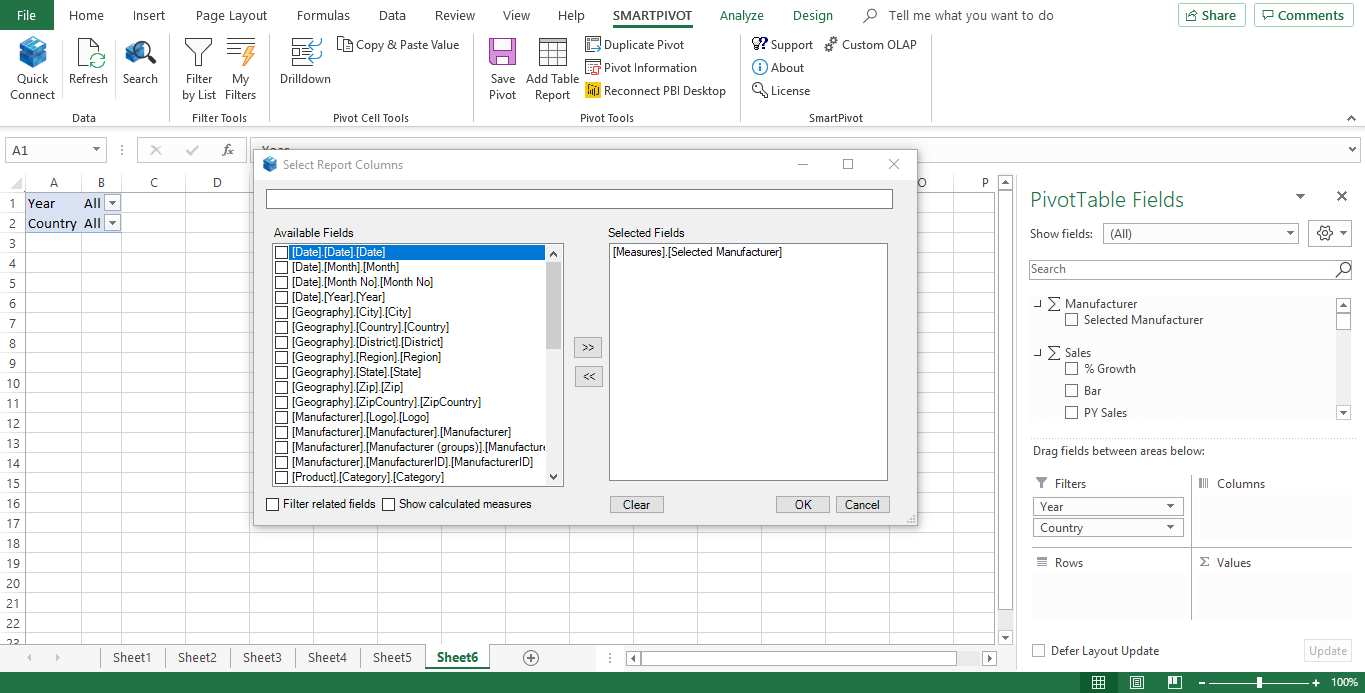 Selecting columns